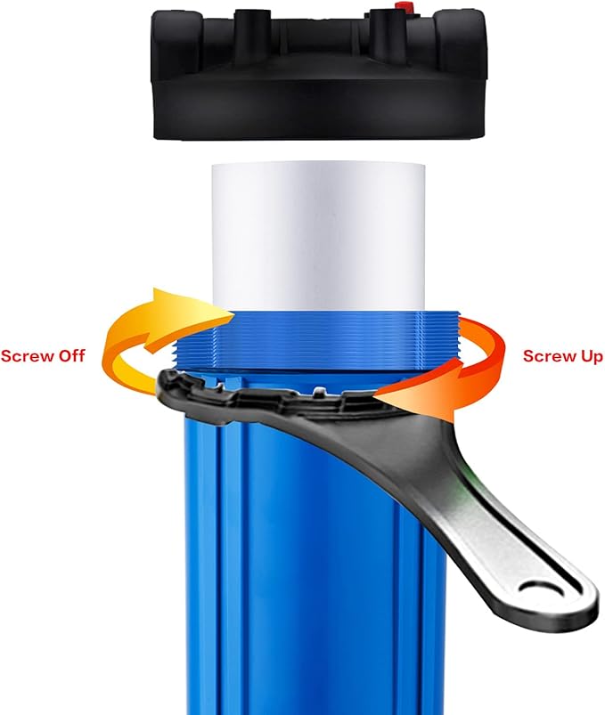 Geekpure 20 Inch Whole House Water Filter Housing 3/4" Port-Fit 4.5" x 20" Filters (1)