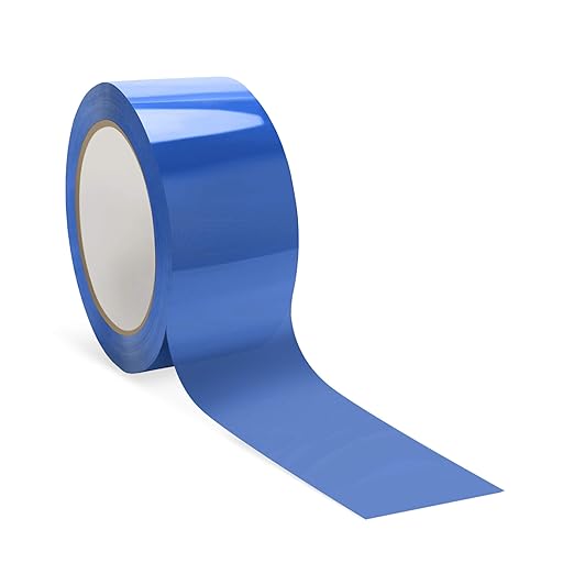 APQ 36 Rolls of Carton Blue Sealing Tape 2” x 55 Yards. Thickness 2 Mil. 50 Mic Polypropylene Pressure Sensitive Tape for Packing, Shipping, Moving Boxes. Acrylic Adhesive. No Weathering, Yellowing.