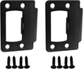 QCAA Solid Brass Universal Type Restorer Lock Strike Plate, 2-1/4" x 1-3/4", ORB Oil Rubbed Bronze, 2 Pack, MIT