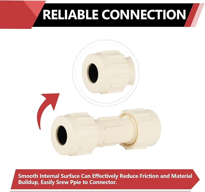 (Pack of 4) EFIELD 3/4"Compression Coupling,CPVC Fittings for Plumbing Installations and Repair (3/4"x3/4"COM),(CPVC049-2-4PCS)