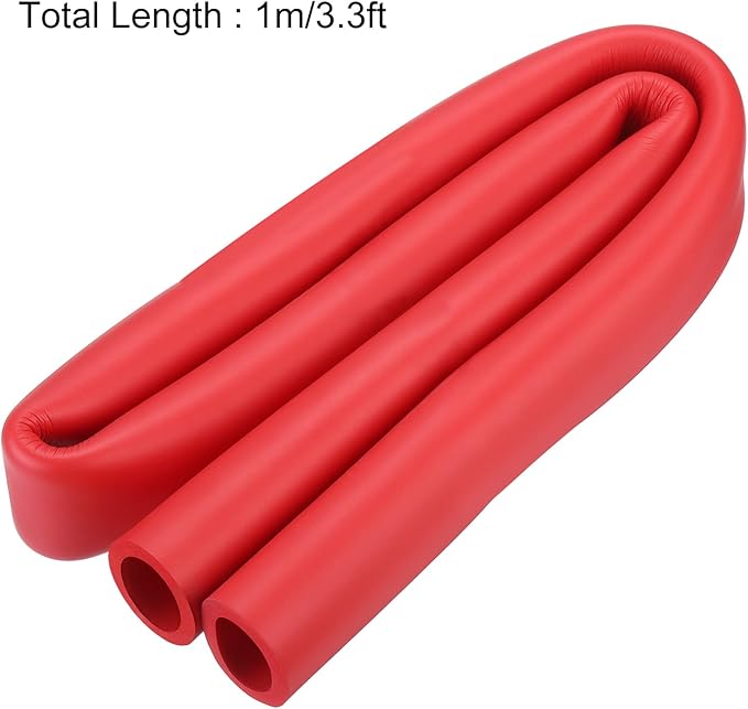 uxcell Foam Tubing for Handle Grip Support, Pipe Insulation Outside Pipe Lagging, 30mm ID 44mm OD 1m Red