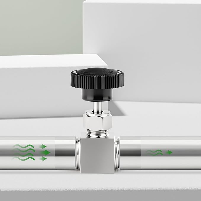 TAISHER 1PCS 304 Stainless Steel Straight Needle Valve 3/4" NPT Male For Flow Control Water Gas Oil