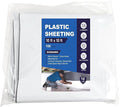 Crawl Space Vapor Barrier - 10 Mil Vapor Barrier - (10' x 10') - Tear Resistant, Heavy Duty Vapor Barrier, Drop Cloth Moisture Barrier Thick Plastic Sheeting Covering for Crawlspace Encapsulation