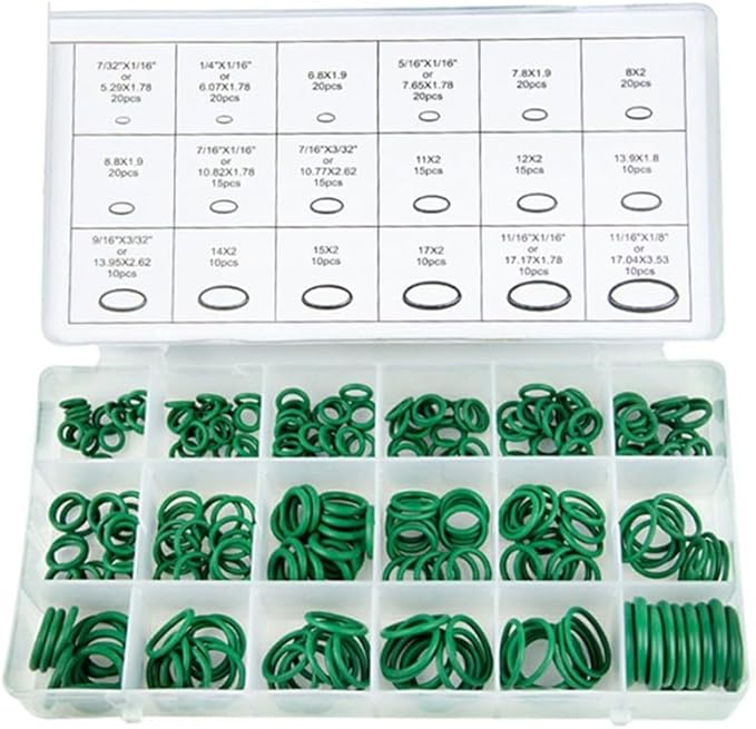 FABULETTA 270 Pieces O Ring Kit HNBR O-Ring Gasket Assortment Set Rubber Seals Gasket for Car Repair, Plumbing, Air or Gas Connections
