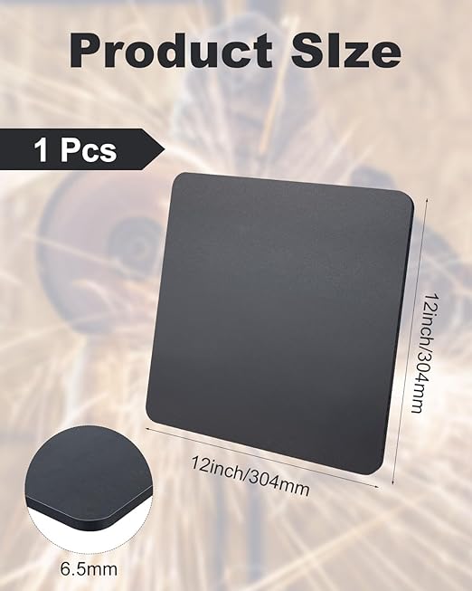 1 Pcs 1/4 Hot Rolled Steel Plates, 12in x 12in A36 Steel Base Plate, Square Weldable Metal Plates for Structural Support and Industrial Use