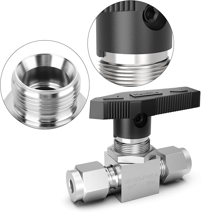 TAISHER 1PCS 304 Stainless Steel Compression Valve, 1" Tube OD x 1" Tube OD Straight Adapter