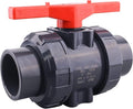 DERNORD PVC True Union Ball Valve with Full Port, EPDM O-Rings, and Reversible PTFE Seats,Rated at 200 PSI (3 inch Socket)