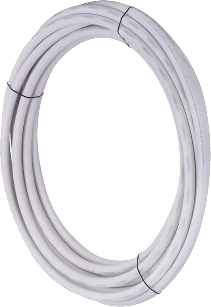 SharkBite 1-1/4 Inch x 100 Feet White PEX Pipe Flexible Water Tubing for Plumbing, PEX-B, U885W100