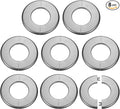 HARFINGTON 8pcs Wall Split Flange 64mm/2.5" Self-Adhesive Plumbing Cover Plates ABS Plastic Round Escutcheon Plate Buckle Design for Water Pipe Bathroom Kitchen Decoration, Gray