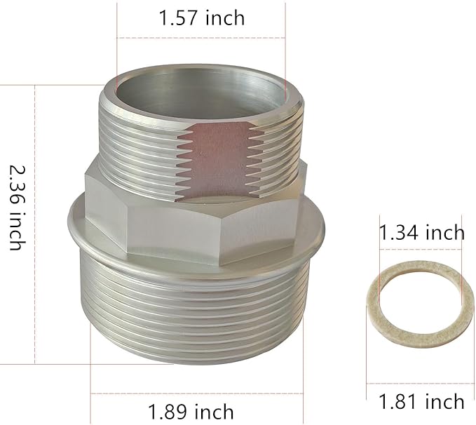 110909-1 Electric Fuel Pump Bung Adapter Replacement for 2" NPT Tank Bung Adapter Kit