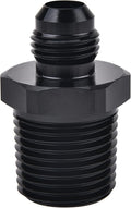 EVIL ENERGY 6AN Male Flare to 1/2" NPT Pipe Fitting Adapter Aluminum Straight Black