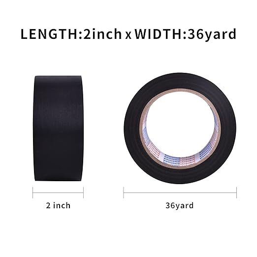 ADHES Corrosion Protection Pipe Tape, 2 Inch X 36 Yds(108FT), 6.0Mil PVC Pipe Wrap Tape Weatherproof Wrap Duct Tape for Drain Pipe, Metal & Electrical Piping, Outdoor, Underground Pipe, Black