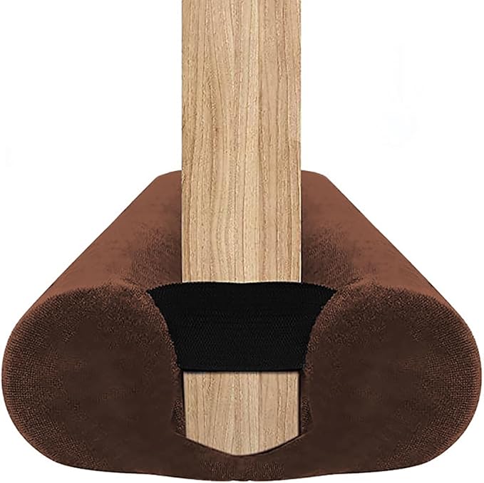 Door Draft Stopper for Doors 29-35" No Adhesive Draft Stopper for Bottom of Door Draught Excluder Under Door Wind Blocker Reduce Noise Draught Excluder Sweep Sound Proof(Brown)
