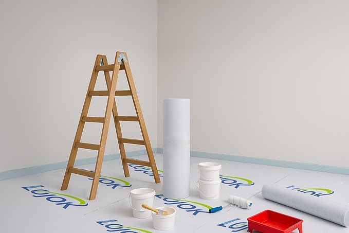 Temporary Floor Protection for Construction Projects, Floor Protection Film-Protects Hardwood, Tile, Carpet, Countertops, Bathtubs and More,Coverage of 325 SQFT (39.5''x100'-White)