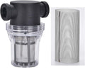 Water Filter, 1/2'' Female Twist-On Pipe Strainer, Nylon PA66 cover, PC bowl, 304 Stainless Screen(40 and 80 Mesh)