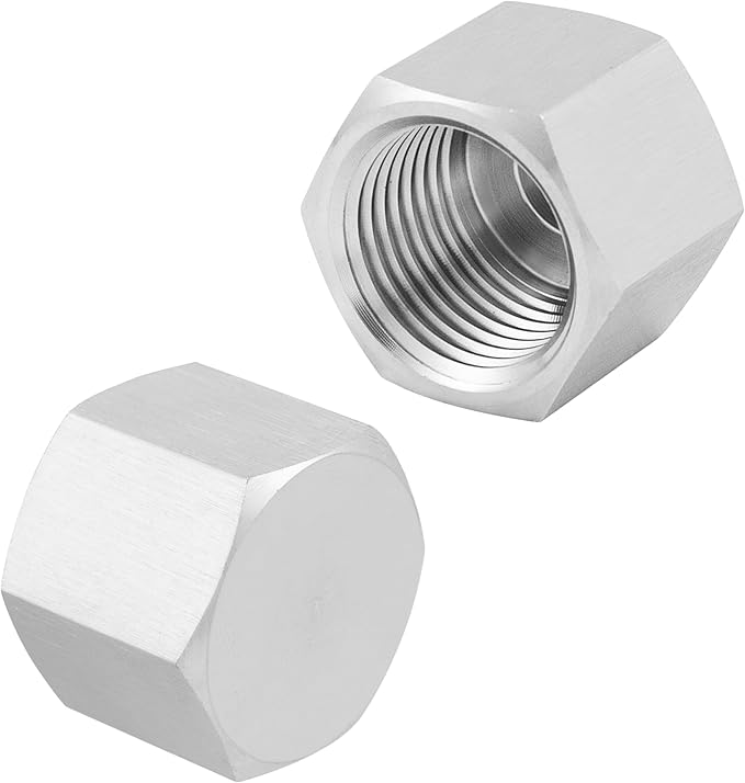 Yoebor 304 Stainless Steel Pipe Fitting Hex Cap Heavy Duty 1/4" NPT Female (Pack of 2)