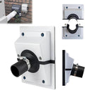 HVAC Wall Penetration & Line-Set Cover Kit, Easy-Install Wall Sleeve for Mini Splits & AC Systems, Weatherproof Universal Fit (White Sealing Plate, S（Pipe 4.5 CM）)