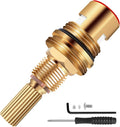 Brass 1-002 Replacement Parts Widespread Cartridge hot Side,compatible with Brass 1002 Ceramic hot Cartridge，Brass Construction