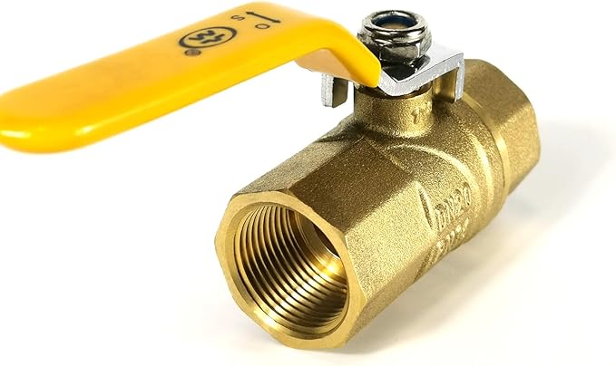 3/4 Inch Heavy Duty Full Port Ball Valve, Premium Thickened All-brass Body with Extended Stainless Steel Handle, Shut Off Valve for Water, Gas and Oil, Corrosion Resistant, Longer Service Life