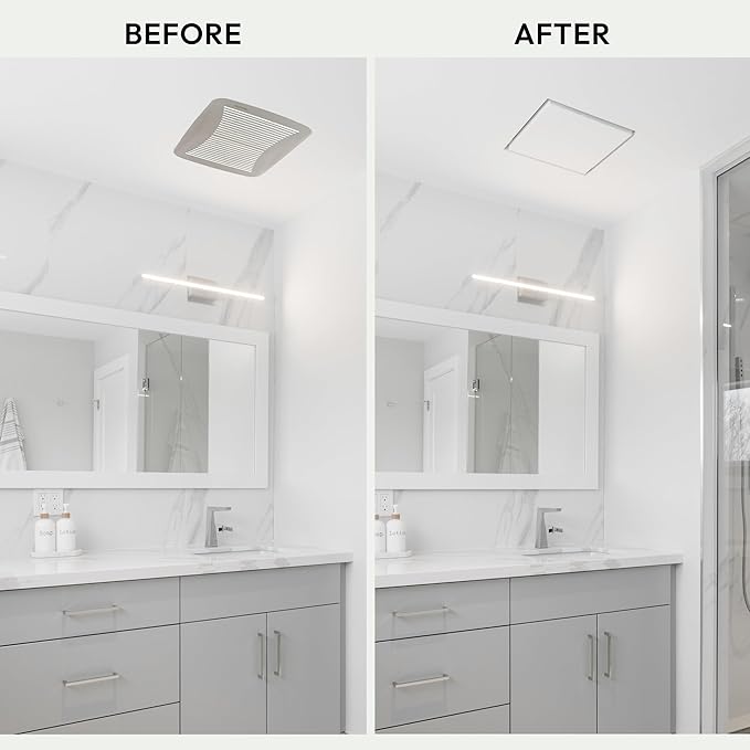 Fittes Flush Exhaust Vent Cover 14x14 Inch, DIY ABS Lite Cover, Upgrade Ceiling and Wall Vent Cover, Compatible with Panasonic WhisperValue, Panasonic WhisperCeiling Cover for 8" or 10.5" Vents