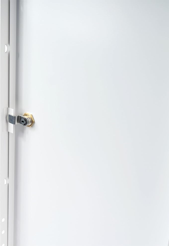 10" x 20" Lockable White Metal Access Panel. Service Shaft Door Panel with Key. Plumbing, Electricity, Heating, Alarm Wall Access Panel for Drywall. Bathroom Services Access Hole Cover.