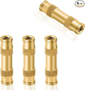 Air Brake Line Fittings,1/4" DOT Air Fittings Brass Push in Fitting, Push to Connect Union Fittings, Air Brake Union 1/4" Tube OD for Trucks Trailers Use and Industria Workshops (4 PCS)