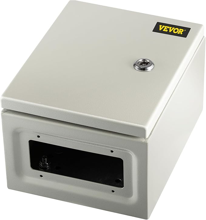 VEVOR NEMA Steel Enclosure 10×8×6,NEMA 4X Steel Electrical Box,IP66 Waterproof & Dustproof,Outdoor/Indoor Electrical Junction Box,with Mounting Plate