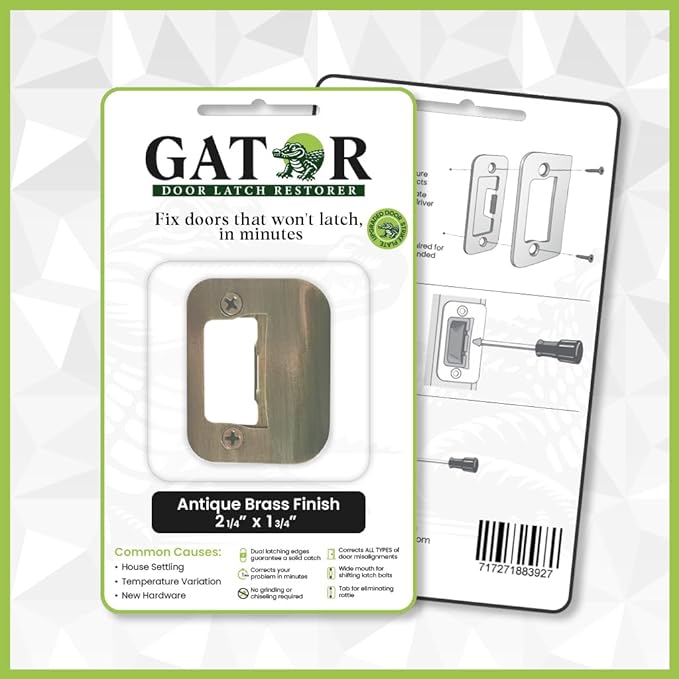 4-Pack Gator Door Latch Restorer - Strike Plate (Satin Nickel)