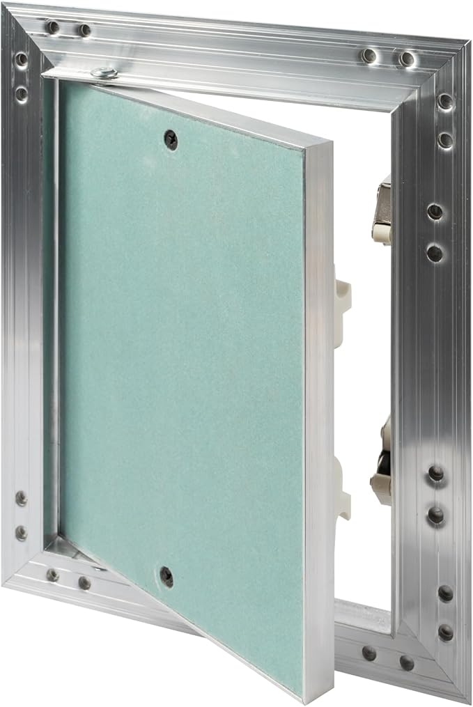 6" x 8" Inch Aluminum Drywall Access Panel - Service Shaft Door - Plumbing, Electricity, Heating, Alarm Wall Inspection hatch for Drywall - Bathroom Service Access Hole Cover