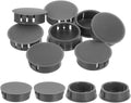 uxcell 12Pcs 30mm(1-3/16") Nylon Hole Plugs, Flush Type Panel Round Snap in Fastener Knockout Locking Plugs for Furniture Insert End Caps Panels, Gray