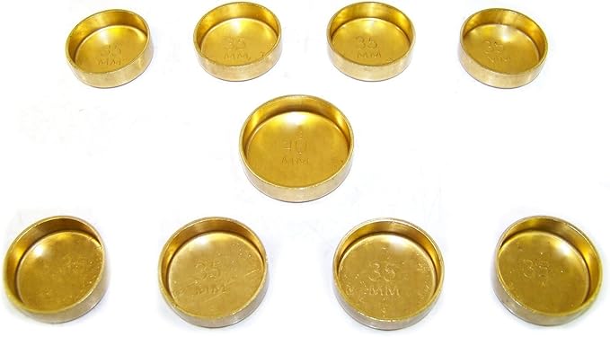 DNJ FPS907 Freeze Plug Set (Brass) for 83-01 Toyota/Camry, Solara, RAV4, Celica, MR2 2.0L-2.2L L4 DOHC, SOHC Naturally Aspirated, Turbocharged Designation 5S-FE,3S-FE,3S-GTE,3S-GELC,2S-ELC