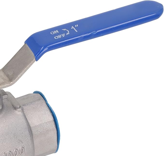 Water Shut Off Valve, Ball Valve 1in NPT Stainless Steel Ball Hose Shut Off Straight Fitting Connector for Water Oil