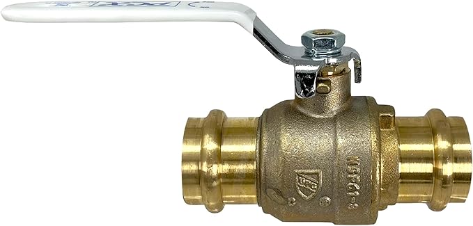 PROCURU 1-Pack 1-Inch Press Copper Ball Valve, Heavy Duty Brass Body, Full Port, LF Certified Safe (3BP100-1P)