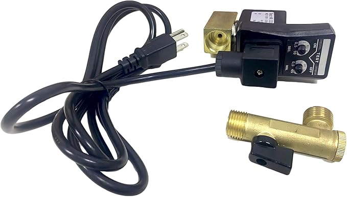 Automatic Air Tank Drain Valve 1/2" AC 110V with US Plug 2-way Direct-acting Electronic Auto Timed Drain Valve