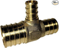 XFITTING 1 inch x 3/4 inch x 1/2 inch Pex Reducing Tee, Pex B Crimp Version 26-5-5=10X, 10 Pieces