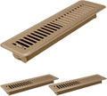 Tandefio 2 Pcs 2" x 12" Floor Register Vent Covers Metal Heavy Duty Walkable Floor Air Vent Covers with Rust Proof Finish Grille Easy Adjust Air Supply Lever for Home Wall Ceiling (Brown)