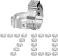 Kodilin 70-Pack 3/4 Pex Crimp Rings, Heavy-Duty 304 Stainless Steel Single Ear Pex Clamps Wider & Thicker Pex Cinch Clamps for Superior Grip & 360° Seal, Fits PEX Tubing Pipe Fitting Connections
