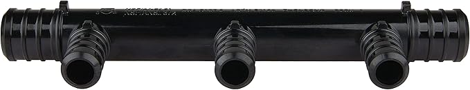 (Pack of 2) EFIELD Open Poly PPSU Barb Crimp Pex Manifold: 3/4 Trunk, 1/2" Port (3 Ports),(PPSU1807015-2PCS)