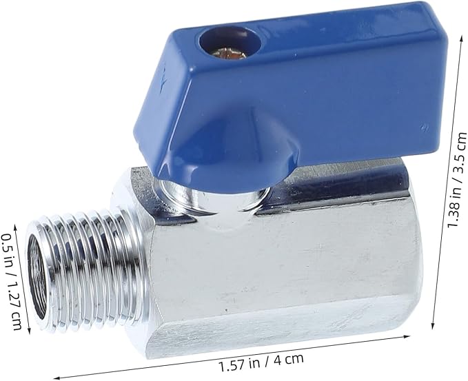 Mini Brass Ball Valve with Threaded Npt Female to Male Ends Compact Pneumatic Shut-off Valve for Plumbing and Industrial Use Brass Construction Space-saving Design Easy Operation
