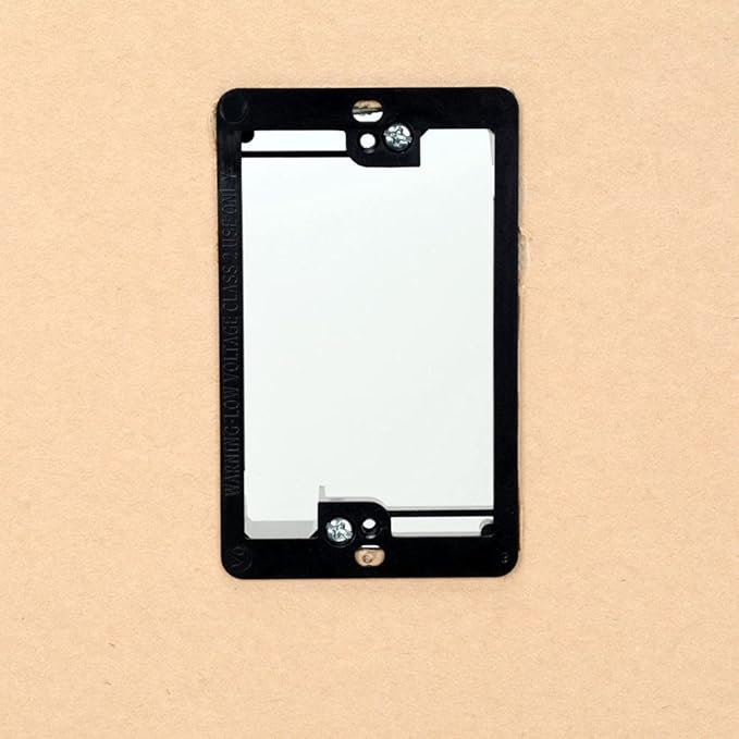 1 Gang Low Voltage Mounting Bracket for Passing Though Telephone Wires, Network Cables, HDMI, Coaxial, Speaker Cables, TVCable, Pack of 12, Black, 24 Screws and Cutting Template Included