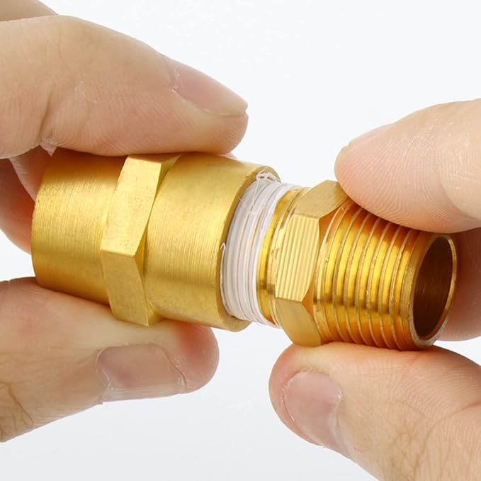 ChillWaves 1/2" NPT Brass Pipe Fitting Kit, 6 × 1/2" NPT Male Hex Nipple，6 × 1/2" NPT Female Hex Coupling，Thread Adapter（12-PACK）