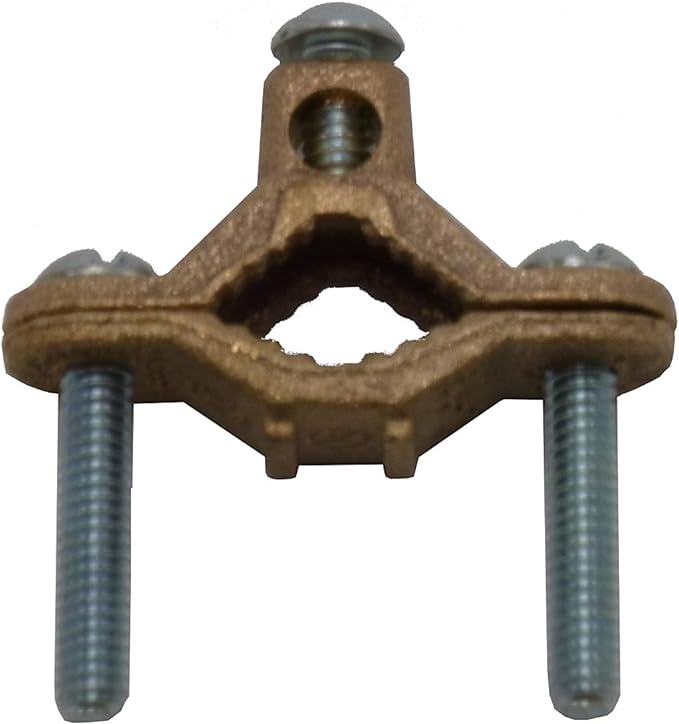 COREX 1/2" to 1" Bronze Water Pipe Ground Clamp - High Conductivity Grounding Clamp Conduit Fitting