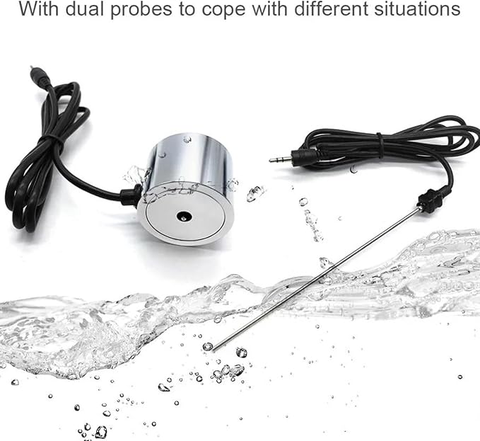Water Leakage Detector, Water Pipe Leakage Monitor, High Sensitivity Water Pipe Leak Sensor, for Underground Water Leakage Site Construction Car Maintenance