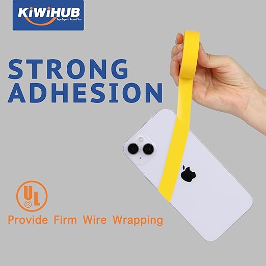 Yellow Electrical Tape, UL Approved, 9 Pack 0.7in X 33ft, Industrial Grade Vinyl Electrical Insulating Tape, Electric Tape for Improvement Electrical Equipment