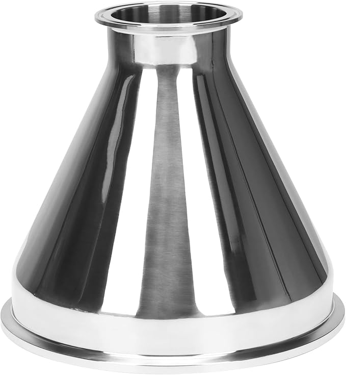 DERNORD Sanitary Fitting Reducer Fitting SUS304 Tri Clamp Ferrule Style 8" Tube OD to 3" Tube OD