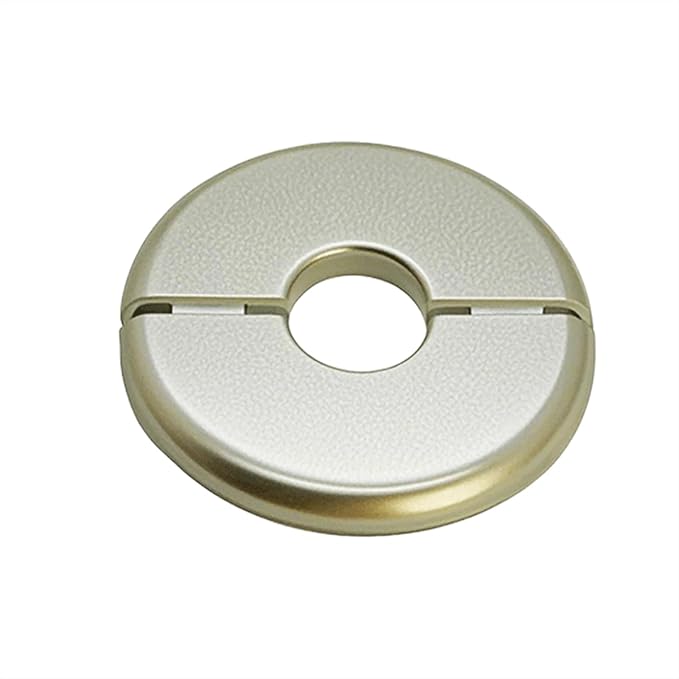 1 Piece Wall Split Flange, Self-Adhesive Escutcheon Plate for 22mm/0.87" Dia Pipe, ABS Round Plumbing Cover Plates for Bathroom Kitchen Toilet Faucet, Gold
