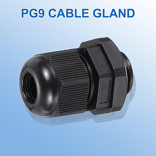 MECCANIXITY 8 Pcs PG9 Cable Gland, 4-8mm Wire Hole Strain Relief Joint for Cable Fixing, Wiring, Repairing, Gland Replacement, Electrical Appliances, White