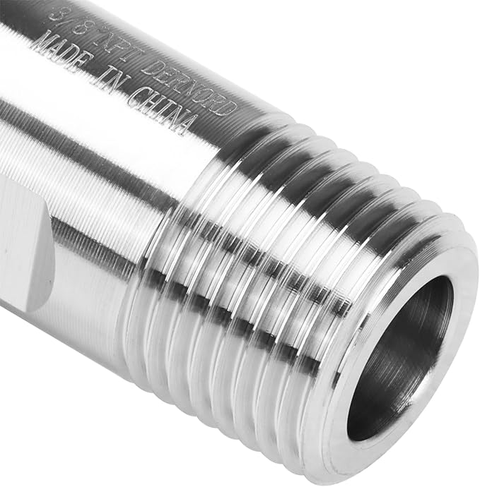 DERNORD 2'' Tri clamp Adapter to 3/8 inch MNPT Thread Ferrule Sanitary Pipe Fitting