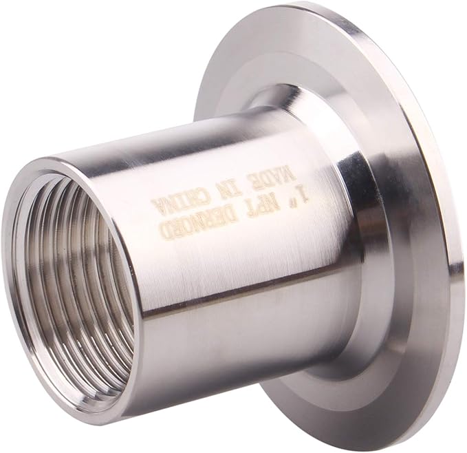 DERNORD Sanitary Female Threaded Pipe Fitting to 2 Inch TRI CLAMP OD 64mm Ferrule (Pipe Size: 1" NPT （2 Inch Tri clamp）)