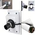 HVAC Wall Penetration & Line-Set Cover Kit, Easy-Install Wall Sleeve for Mini Splits & AC Systems, Weatherproof Universal Fit (White Sealing Plate+Insulated Cover, S（Pipe 4.5 CM）)